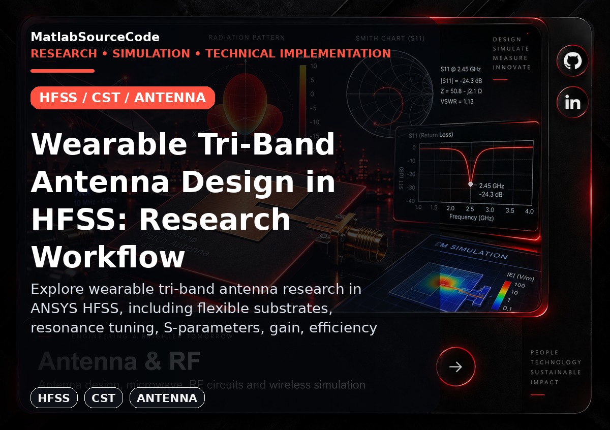 Wearable Tri-Band Antenna at 2.4/3.8/5 GHz in HFSS