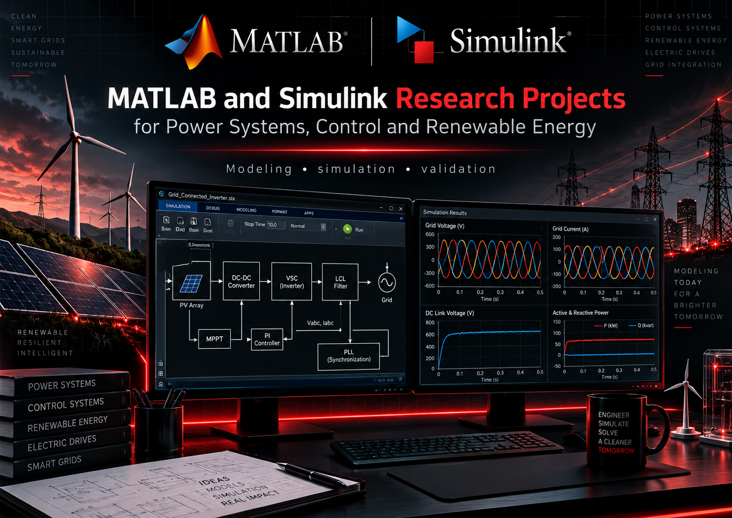 Adaptive Grid-Forming Inverter Control using MATLAB / Simulink